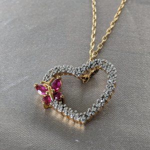 PAJ BB chain Heart with butterfly